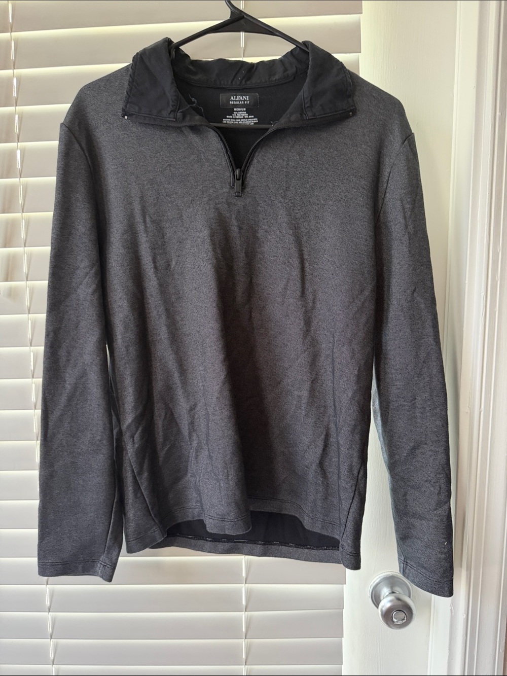 Alfani Men’s Charcoal Gray Half-Zip Sweater